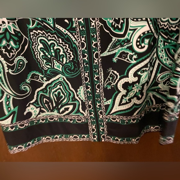 INC International Concepts Women Green Multi Color Sheath Dress Long Sleeve Sz-S - Picture 4 of 9